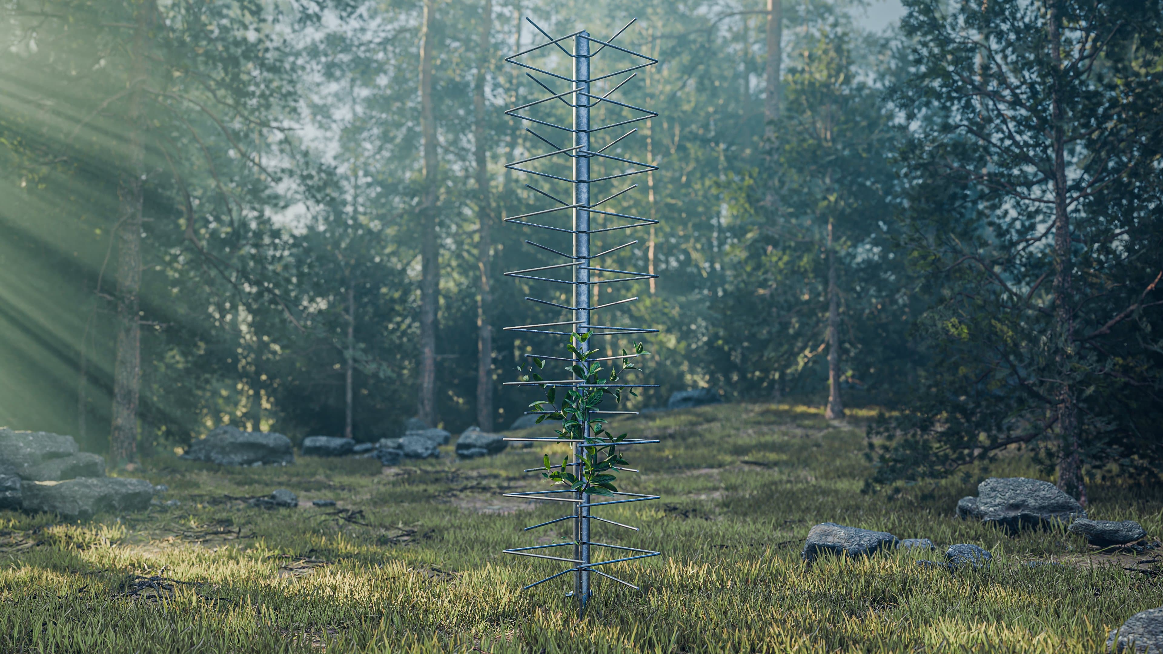 GroMM Einzelschützer im Wald — 3D-Visualisierung